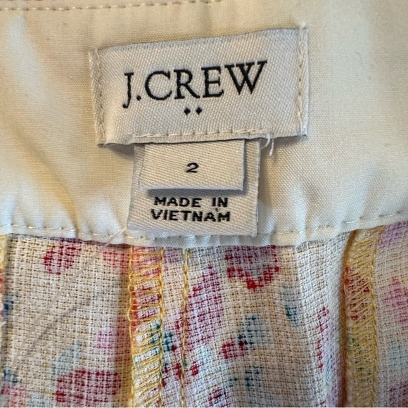 J Crew Shorts Womens Sz 2 Floral Cotton Red Green Yellow Pink Multicolor (e5 - Picture 4 of 10